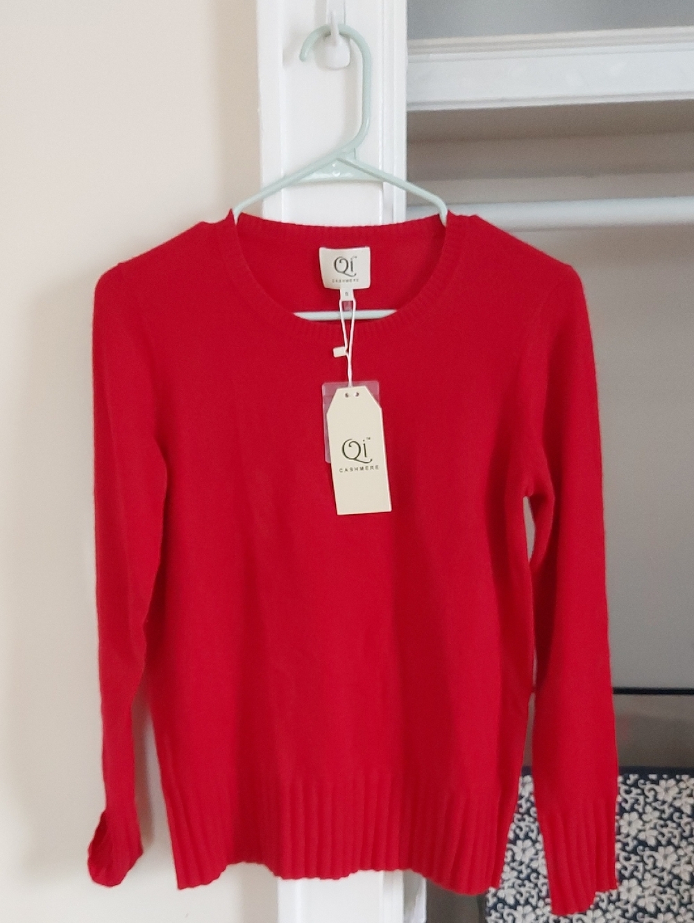 Qi Bright Red Crewneck Sweater